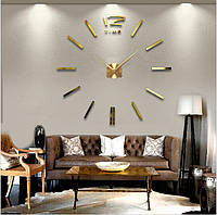 3d настенные часы Большие 3Д часы 70-150см 004G (Палочки Золото)