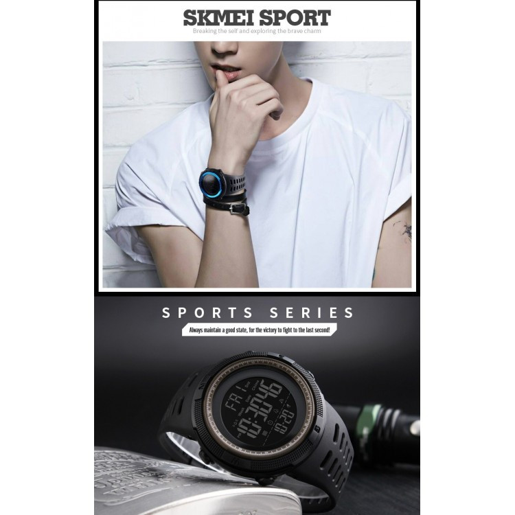 Спортивные водонепроницаемые часы Skmei 1251 Black - фото 6 - id-p581409055