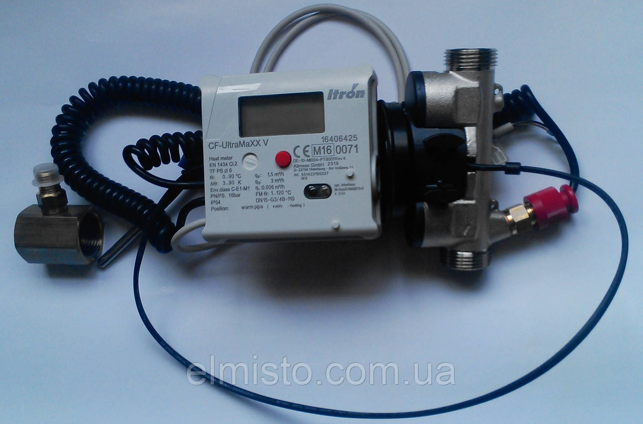 Счетчик тепла квартирный ультразвуковой компактный ITRON CF-UltraMaxx V Q=1,5 м3/час, Dn15 - фото 2 - id-p76976176