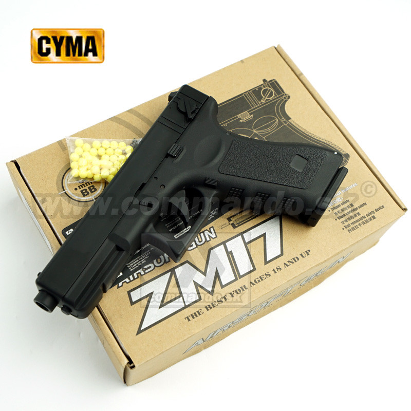 Іграшковий пістолет ZM17, Glok 17, на пульках, з запобіжником, затворна затримка, іграшкова зброя