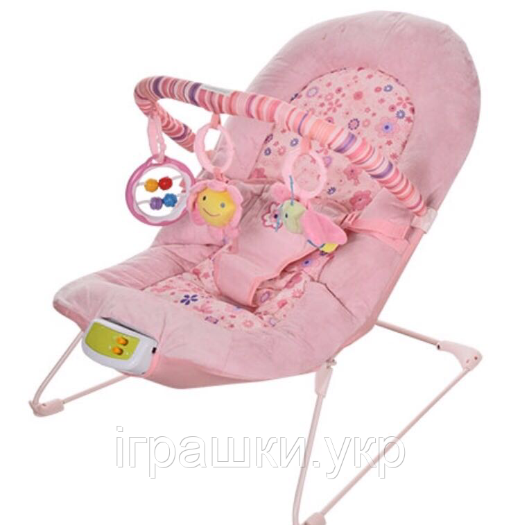 Шезлонг дитячий Bambi 30602 рожевий