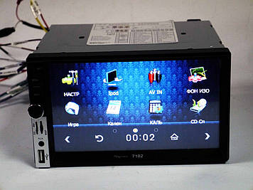 Магнітола 7102 2din GPS кольорова камера та TV антена