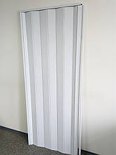 Гармошка міжкімнатна пластикова глусна білий ясен 810х2030х6мм