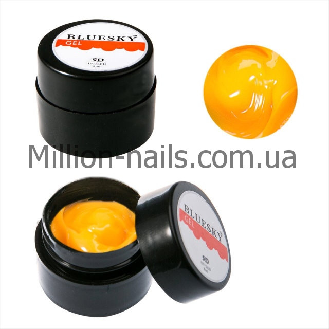 Bluesky, гель-паста 5d 8ml (з липким шаром) колір оранжевий, №10