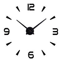 Великий настінний 3Д годинник 70-150см Комбінований Чорний 005В