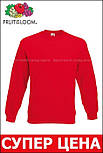 Чоловічий світшот червоний светр класичний Classic set-in sweat Fruit of the Loom,S, фото 6