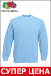 Чоловічий світшот блакитний светр класичний Classic set-in sweat Fruit of the Loom,2XL, фото 3