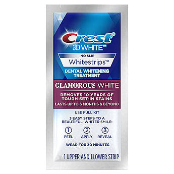 Смужки для вибілювання зубів у домашніх умовах «Crest Whitestrips 3D White Glamorous White»