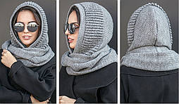 Жіночий шарф-хомут (шапка-капор) (5 кольорів)