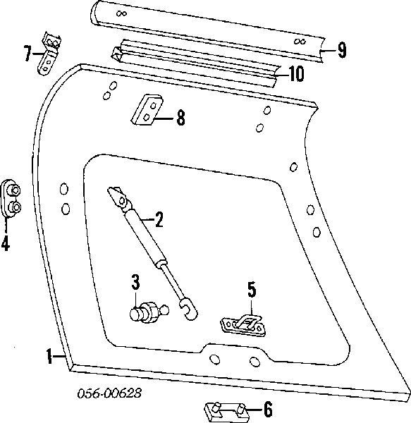 Заднє скло Honda PASSPORT 1993-1997 / RODEO 1991-1998