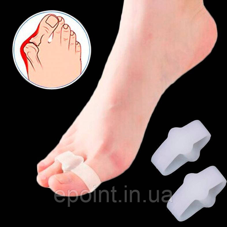 Силіконовий коректор-фіксатор на великий палець ноги, комплект 2 шт., фото 1