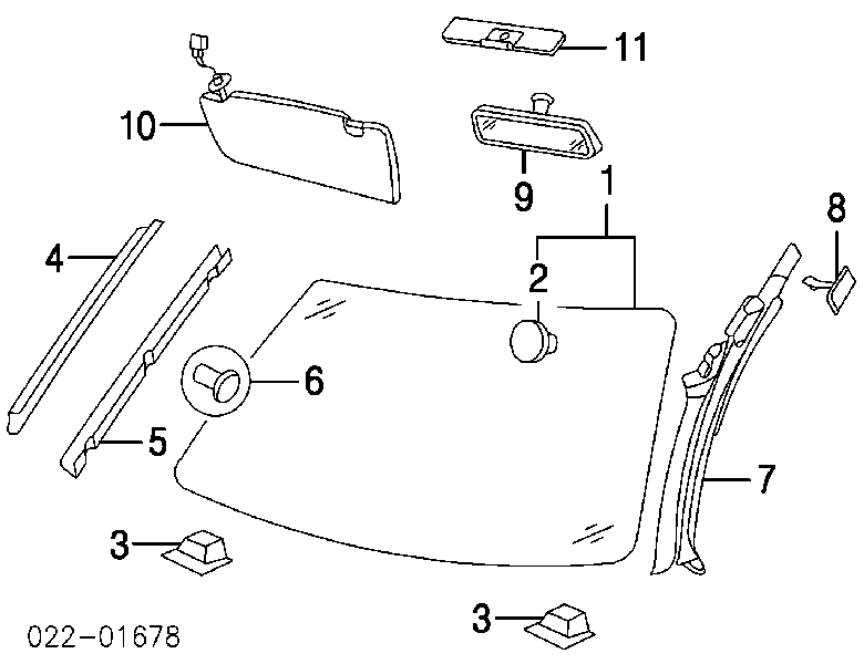 Лобове скло Audi A4 2000-2008