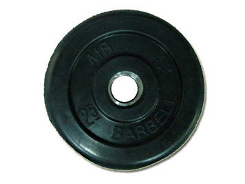Диск прогумований чорний 2,5 кг. SLS GYM BARBEL