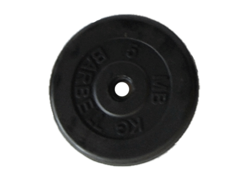 Диск обрезиненный черный 5 кг. SLS GYM BARBEL - фото 1 - id-p40072088