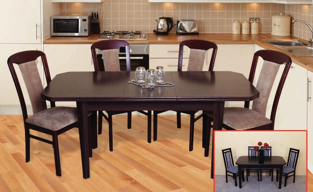 Стіл обідній для кухні Модерн Модуль Люкс, темний горіх