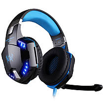Навушники ігрові Kotion Each G2000 з мікрофоном та підсвіткою, блакитні, фото 3