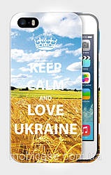 Чохол для iPhone 5/5s "KEEP CALM AND LOVE UKRAINE".