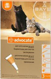 Краплі на холку Адвокат для котів до 4 кг, фото 1