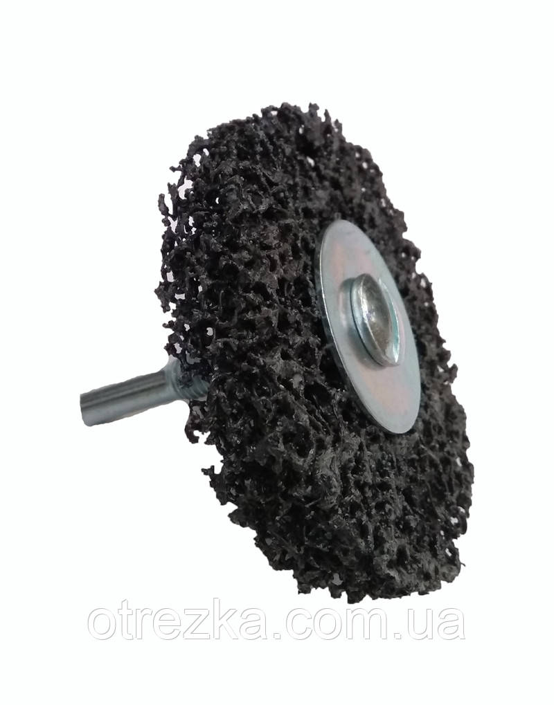 Зачисний круг Orientcraft 125х10 мм. чорний (середньої жорсткості) з тримачем для дриля.