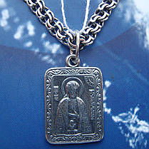 Срібна підвіска-лаганка Святий Олександр Невський, фото 2