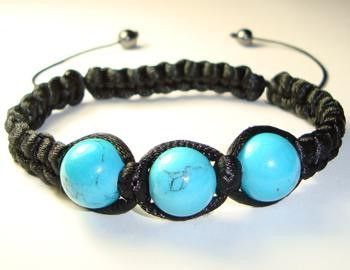 Браслет shamballa з камінням Бірюза