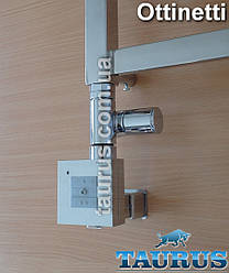 Кутовий кран під ТЕН Sergio Ottinetti (Італія) для комбінованих сушарок для рушників. 1/2" - 3/4"(1/2") хром