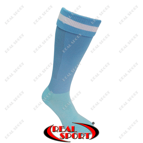 Гетри футбольні блакитні Real Sport RS-0223, р. 40-45