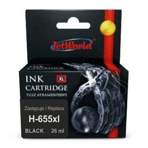 Картридж JetWorld HP 655 XL Black Deskjet Ink Advantage 3525, 4615, 4625, 5525, 6525 (CZ109AE) 26ml
