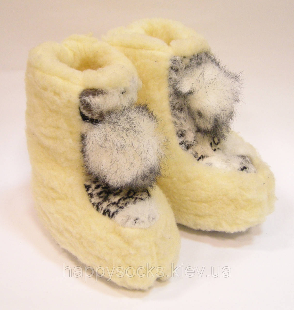 Дитячі шкарпетки-шкарпетки-чуні домашні з овчини, фото 1