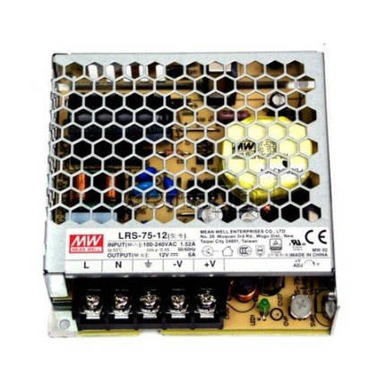 Блок живлення Mean Well LRS-75-12 12В; 6А; 72 Вт IP20 Код.59029, фото 2