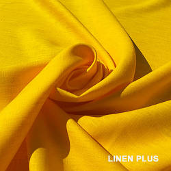 Лляна жовта натуральна тканина, колір 1363