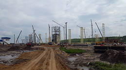 Зерновий термінал "Нібулон", р. Вознесенськ. Емаль ПФ-115 (RAL 1015)