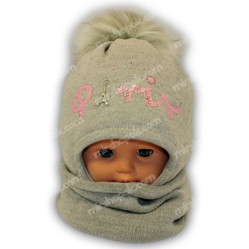 Комплект (шапка + шарф) для девочки