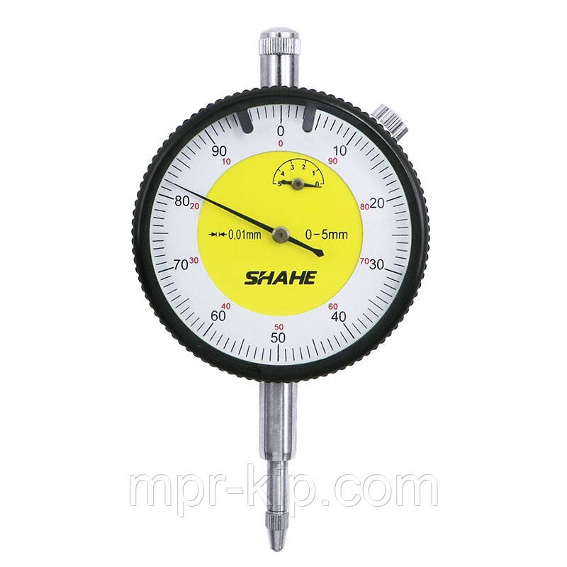 Індикатор годинникового типу Shahe 5301-5 / ИЧ-5 без вушка, діапазон 0-5 мм, ціна поділу 0.01 мм