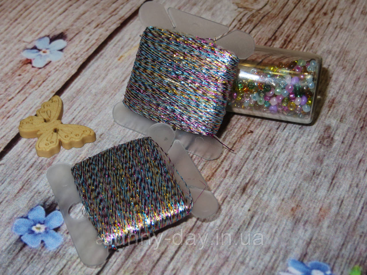 Люрекс, яскравий меланж перламутр.  (50 м), фото 1