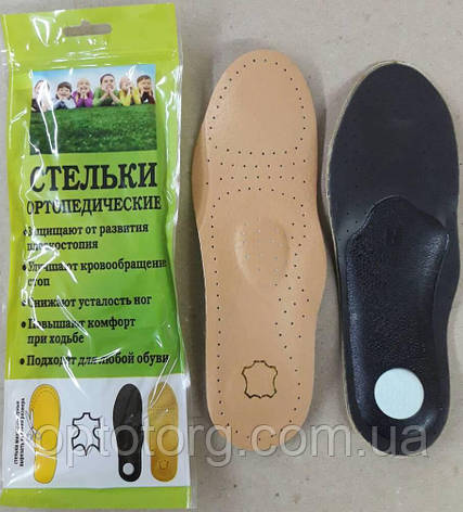 Ортопедична устілка шкіряна розмірна дитяча, фото 1