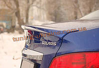 Спойлер сабля из стеклопластика на Hyundai New Solaris 2010-2014