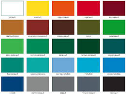 Палітра кольорів емалі ПФ-115.