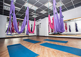 Гамак для йоги з ручками