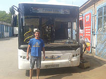 Замена лобового стекла на автобус  ЛАЗ А 183, (Сити ЛАЗ) 