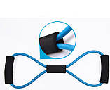 Еспандер вісімка для фітнесу Easy Body (йога, пілатес), фото 7