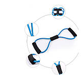 Еспандер вісімка для фітнесу Easy Body (йога, пілатес), фото 9