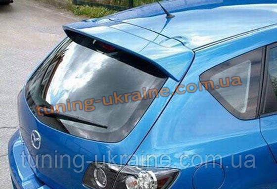 Спойлер из стеклопластика на Mazda 3 2009-2013 хэтчбек - фото 1 - id-p582339418