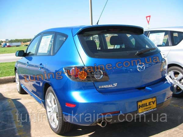 Спойлер из стеклопластика на Mazda 3 2009-2013 хэтчбек - фото 2 - id-p582339418