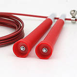 Скакалка швидкісна CrossFit зі сталевим тросом для кроссфита, 3м, регульована, фото 7