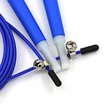 Скакалка швидкісна CrossFit зі сталевим тросом для кроссфита, 3м, регульована, фото 5