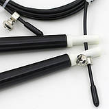 Скакалка швидкісна CrossFit зі сталевим тросом для кроссфита, 3м, регульована, фото 4