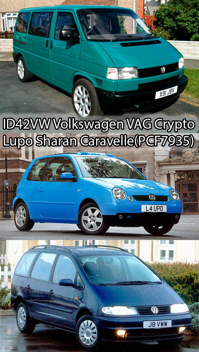 Чип транспондер ID42 PCF7935 VW Volkswagen VAG Crypto (Caddy Golf Cabrio Lupo Polo Sharan Transponter Caravell
