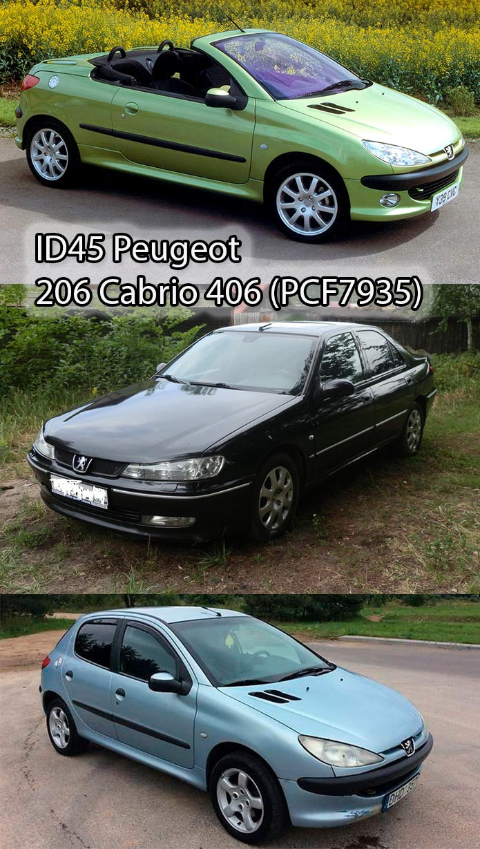 Чіп транспондер ID44 Peugeot PCF7935 (206 Cabrio 206 406), фото 1