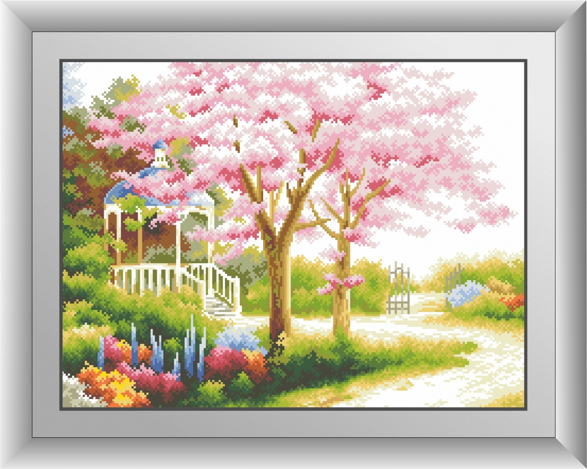 Алмазна живопис Dream Art Весняний сад (квадратні камені, повна зашивання) (DA-30452) 41 х 55 см (Без підрамника)